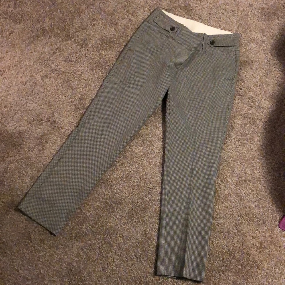 Gingham olive green Capri pants